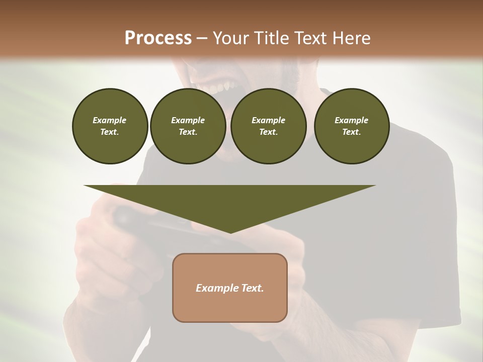 A Man Holding A Remote Control In His Hand PowerPoint Template
