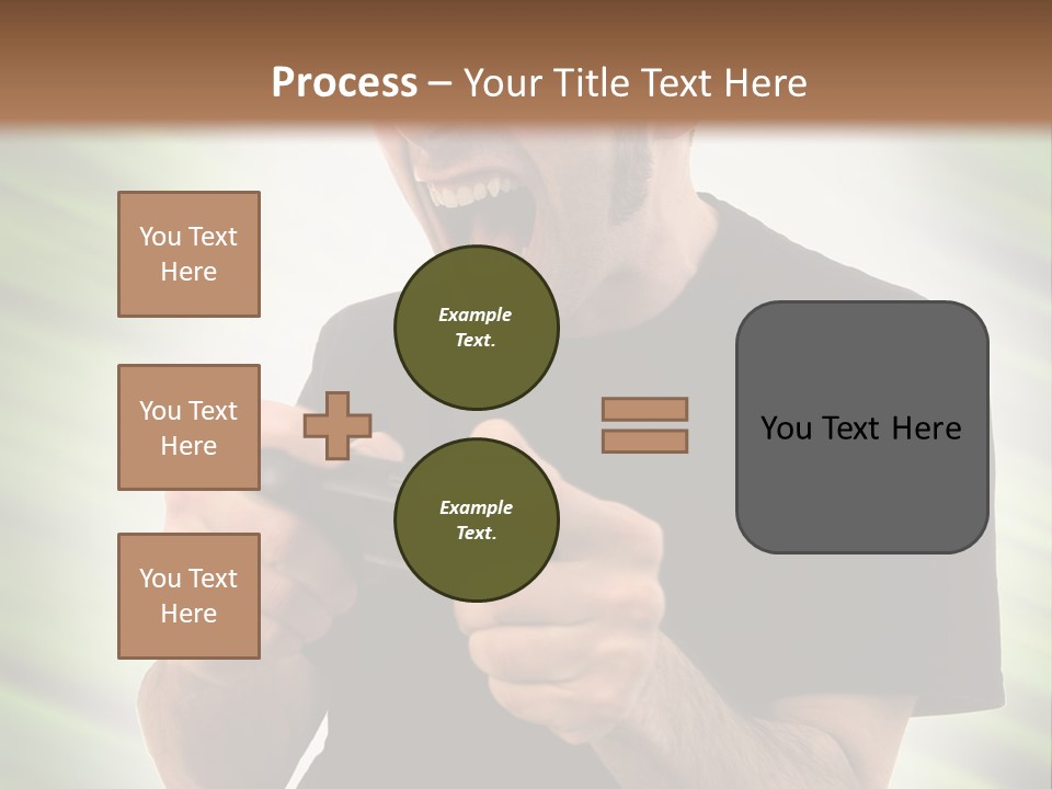 A Man Holding A Remote Control In His Hand PowerPoint Template