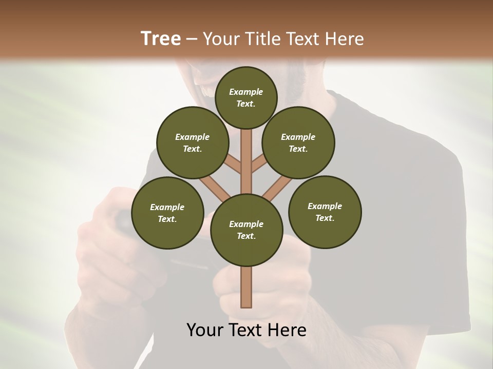 A Man Holding A Remote Control In His Hand PowerPoint Template