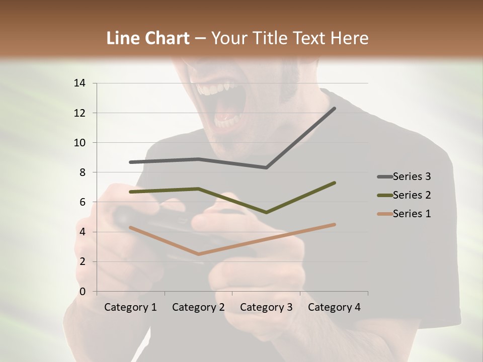 A Man Holding A Remote Control In His Hand PowerPoint Template