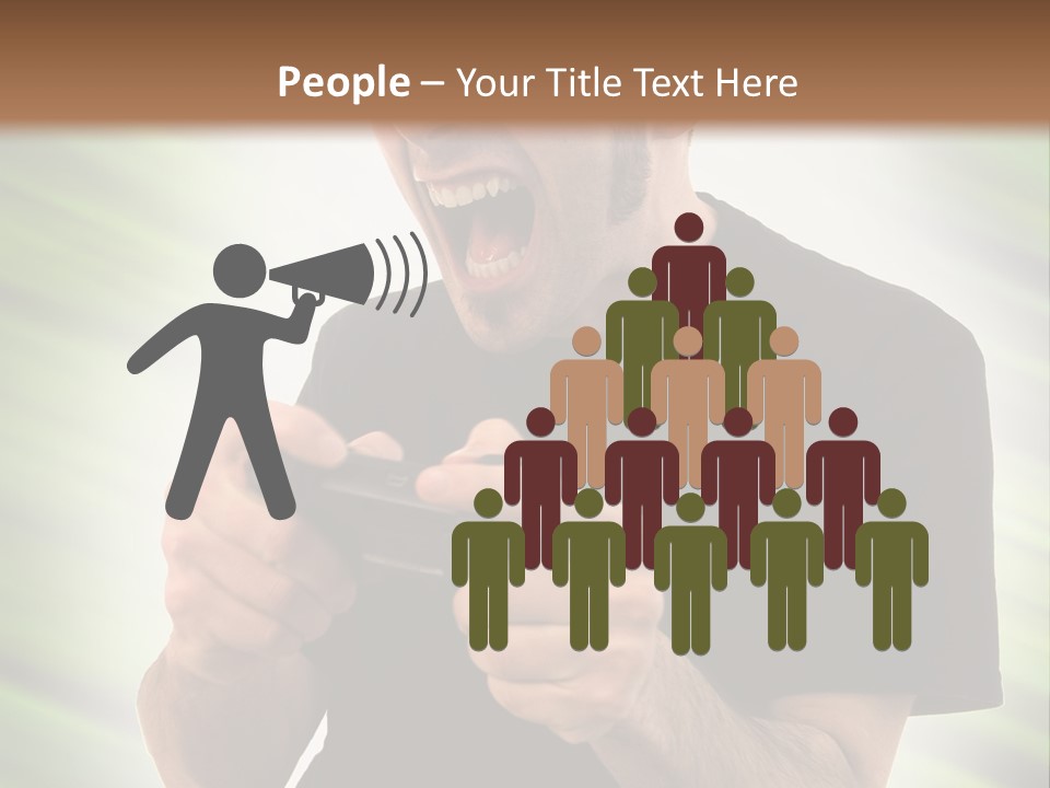 A Man Holding A Remote Control In His Hand PowerPoint Template