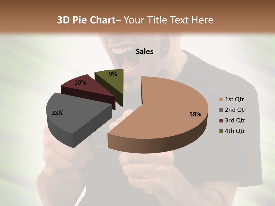 A Man Holding A Remote Control In His Hand PowerPoint Template