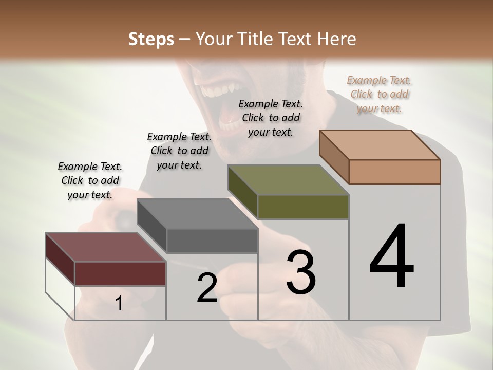 A Man Holding A Remote Control In His Hand PowerPoint Template