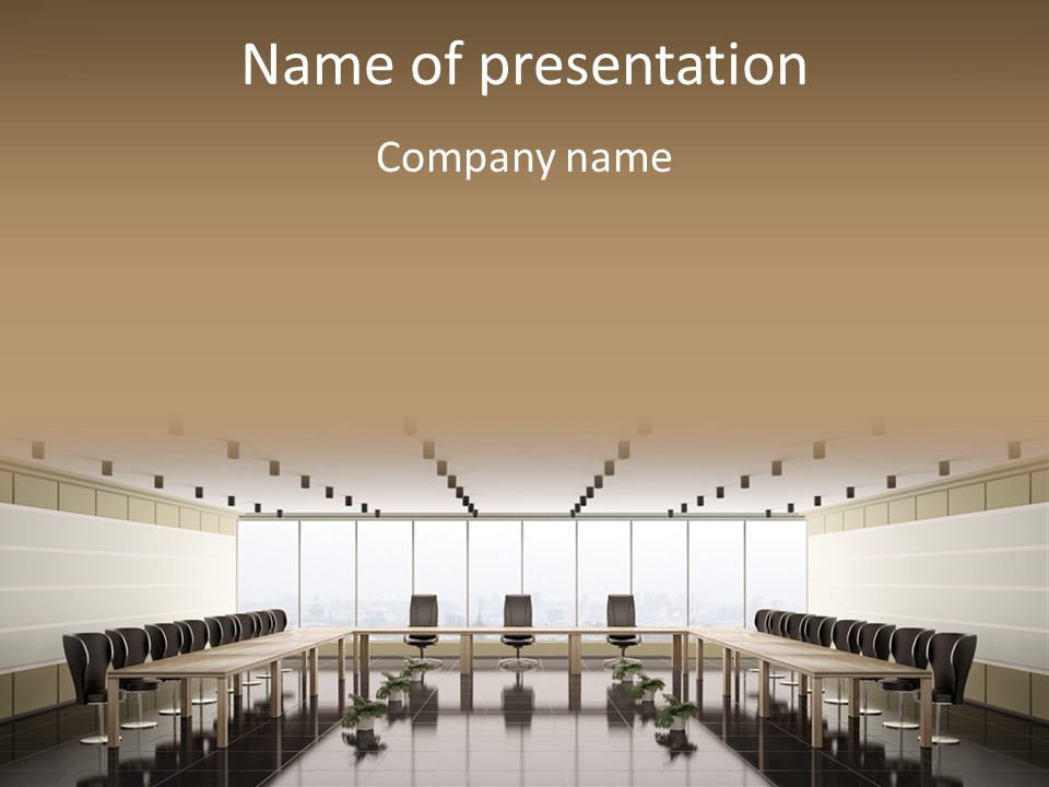 Interior Panorama Tiled PowerPoint Template