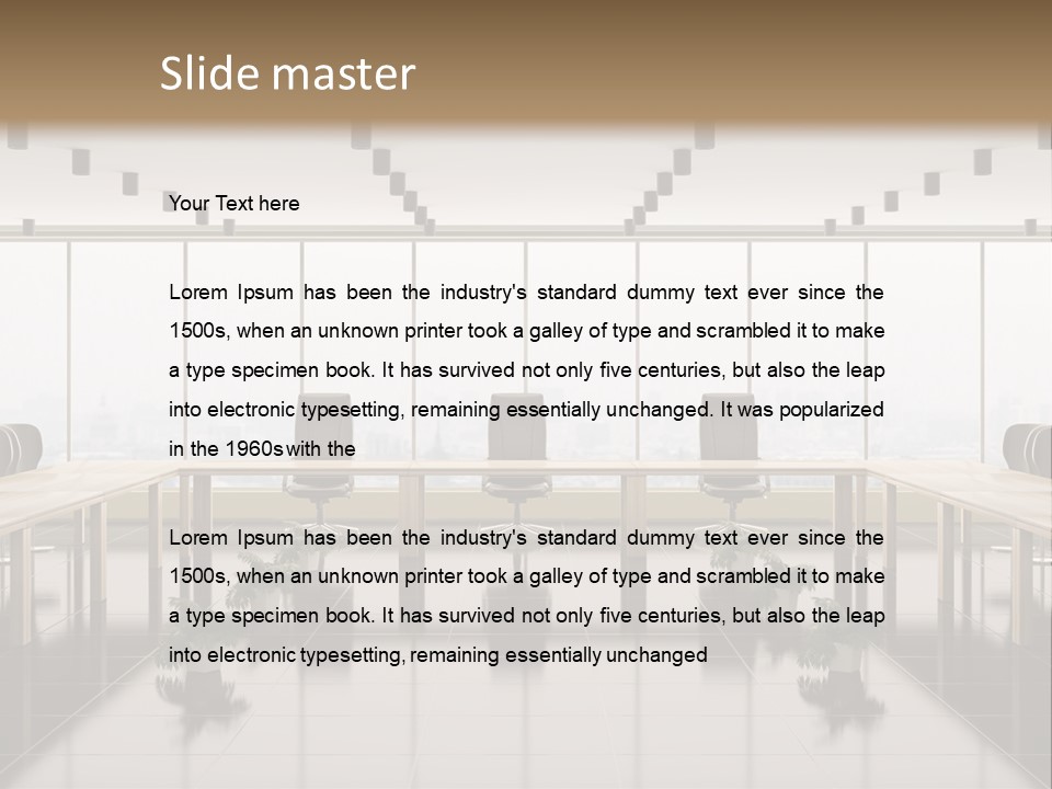 Interior Panorama Tiled PowerPoint Template