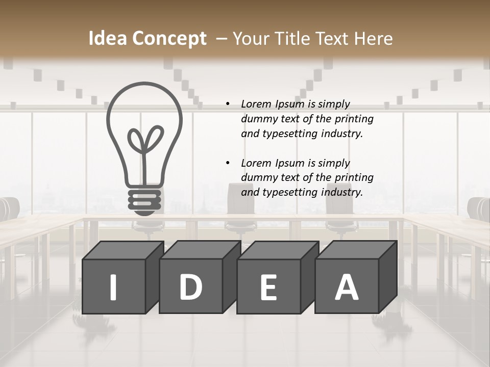 Interior Panorama Tiled PowerPoint Template