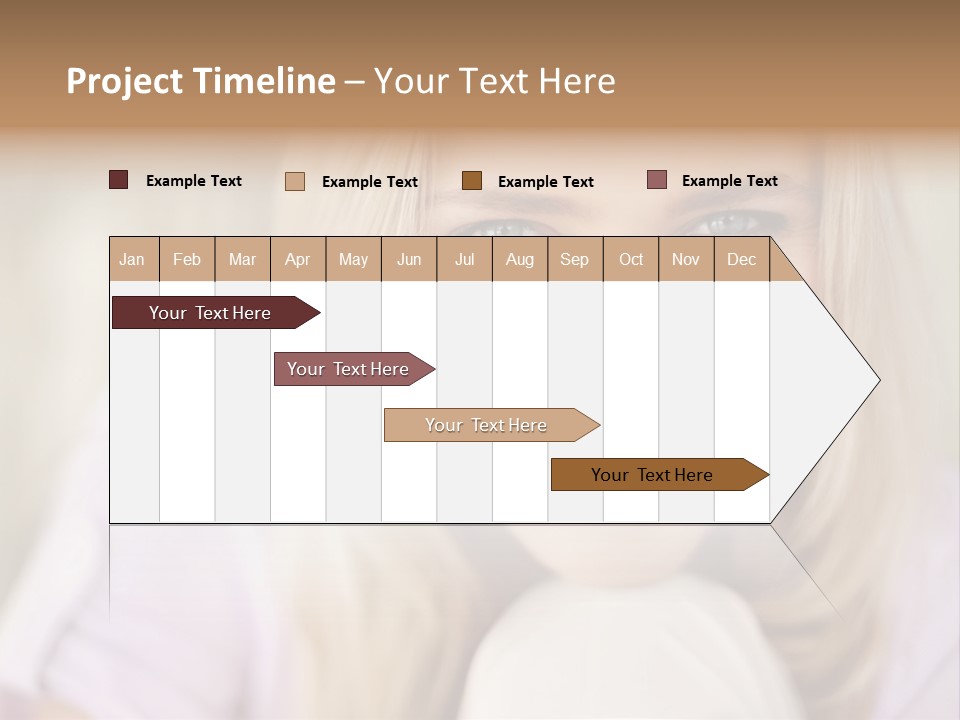 A Beautiful Blond Woman With Blue Eyes Smiling PowerPoint Template