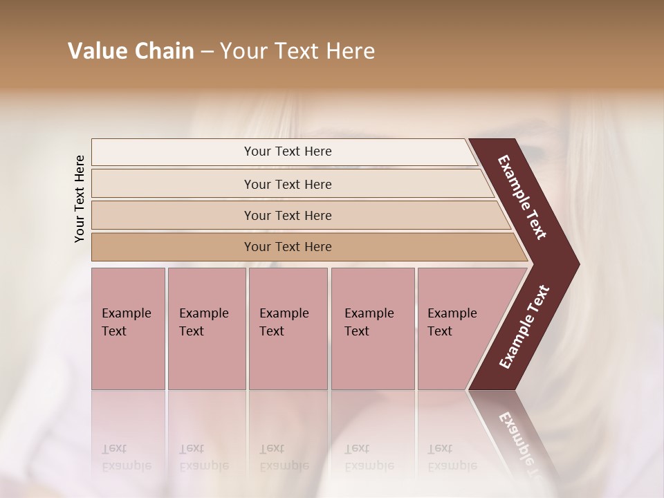 A Beautiful Blond Woman With Blue Eyes Smiling PowerPoint Template