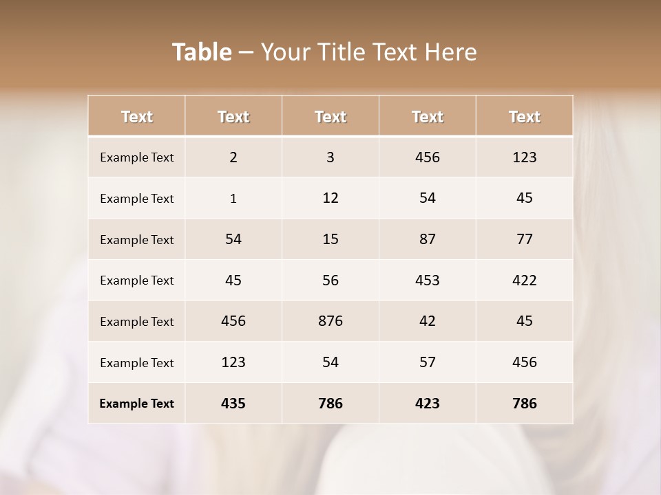 A Beautiful Blond Woman With Blue Eyes Smiling PowerPoint Template