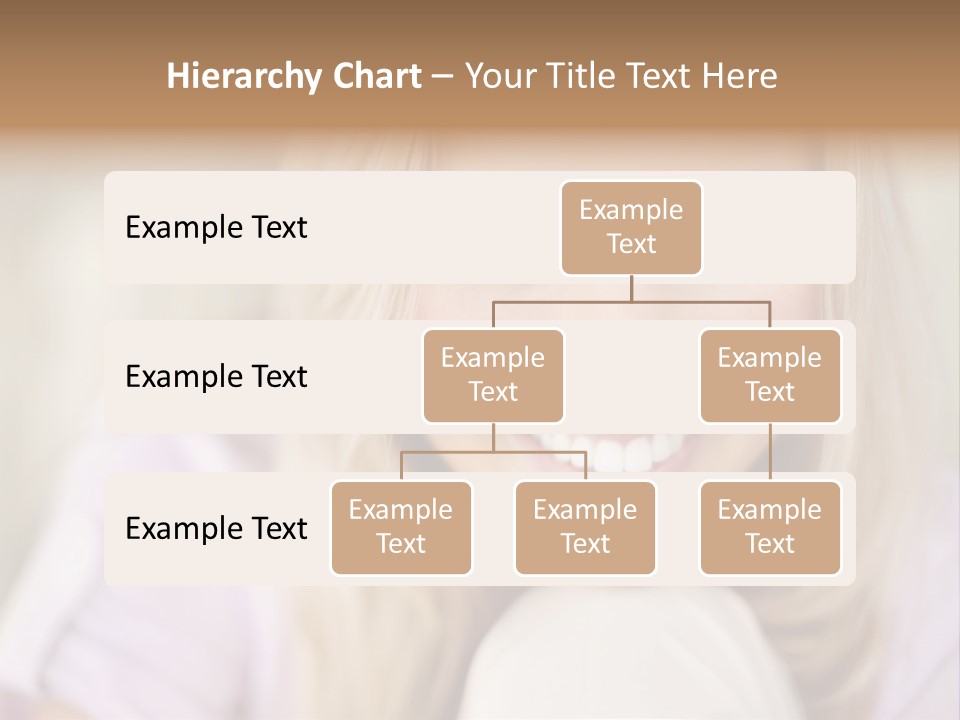 A Beautiful Blond Woman With Blue Eyes Smiling PowerPoint Template