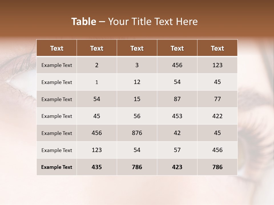 Beautiful Eyesight Look PowerPoint Template