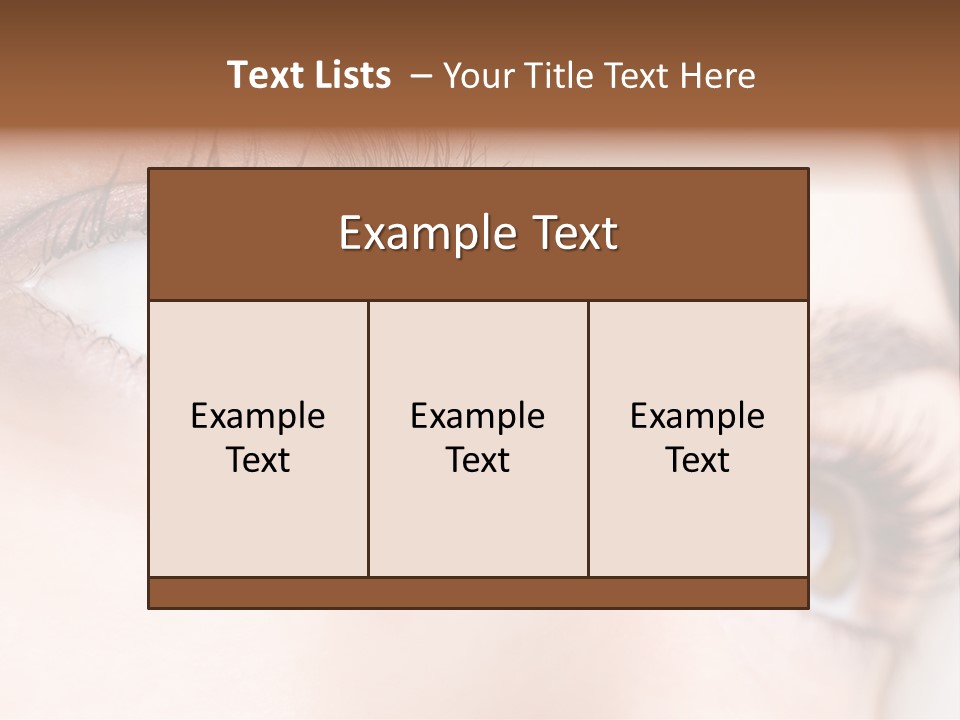 Beautiful Eyesight Look PowerPoint Template