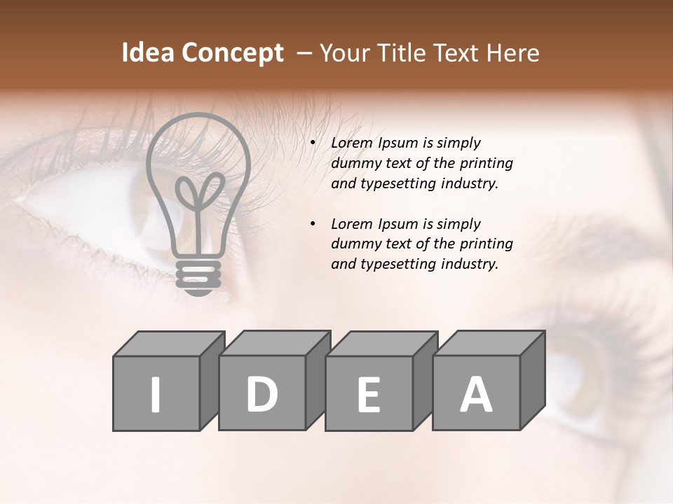 Beautiful Eyesight Look PowerPoint Template