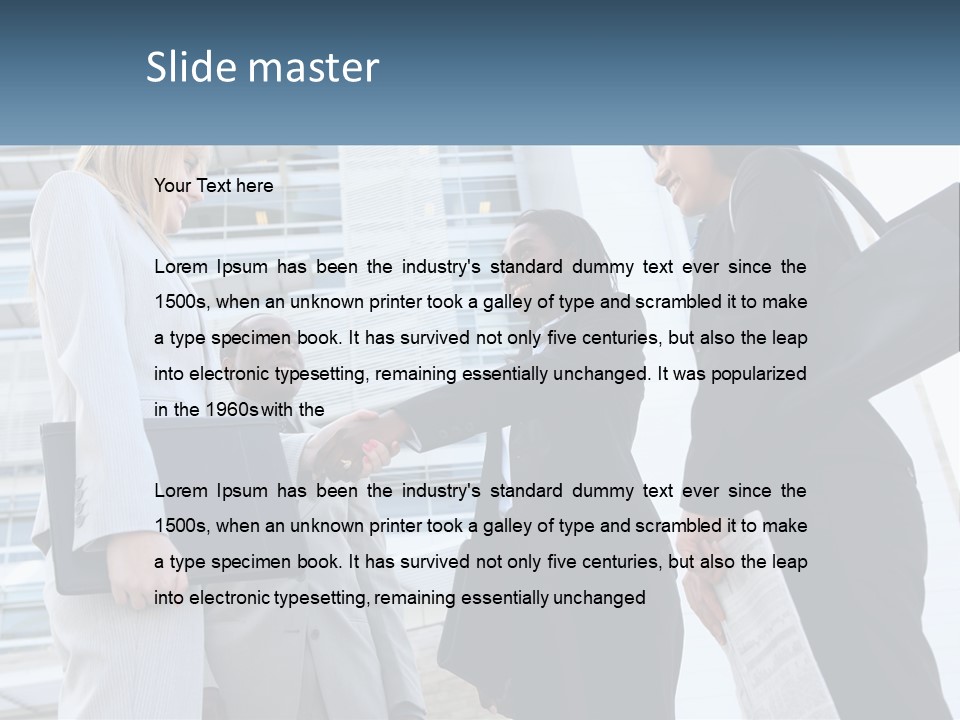 Office Caucasian Leadership PowerPoint Template