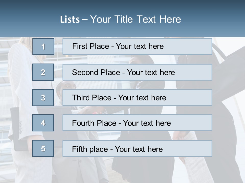 Office Caucasian Leadership PowerPoint Template