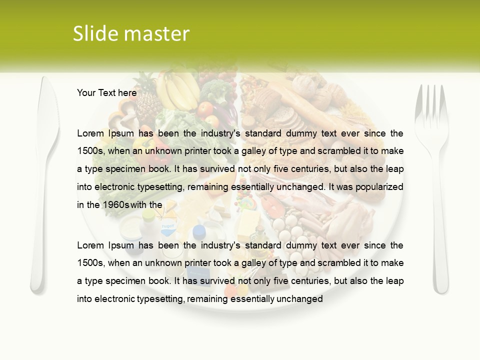 Background Knife Diet PowerPoint Template