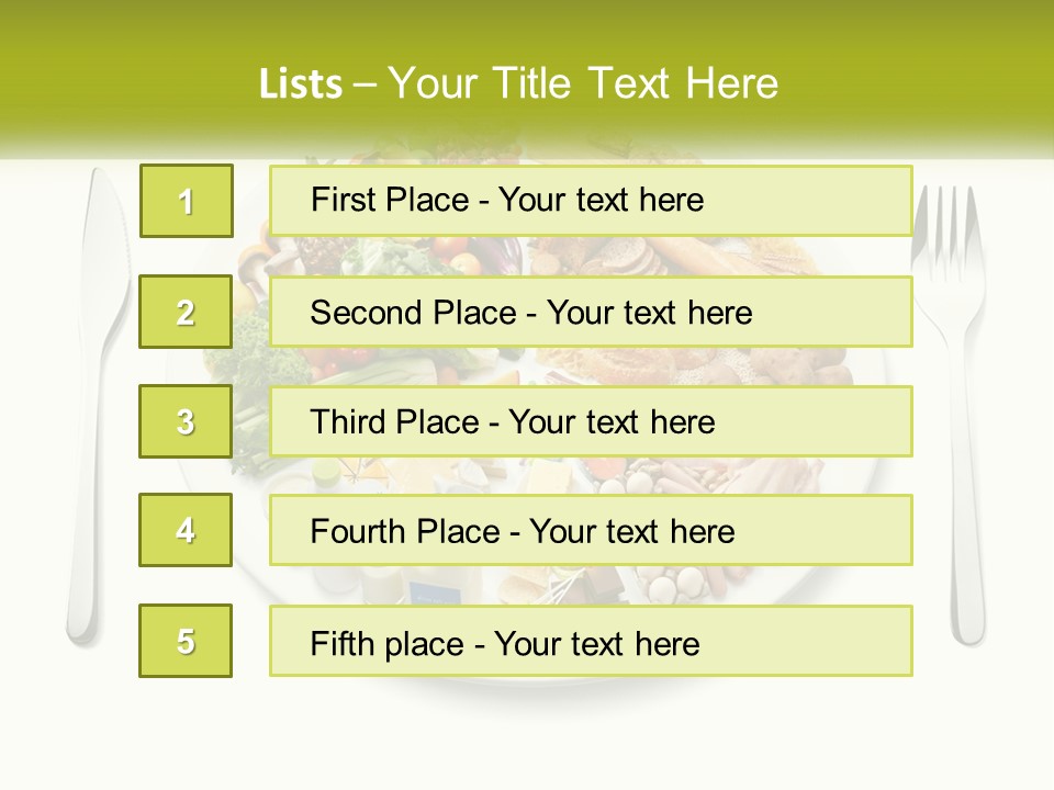 Background Knife Diet PowerPoint Template
