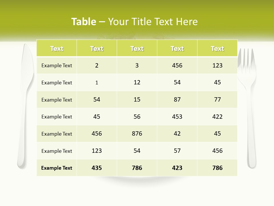 Background Knife Diet PowerPoint Template