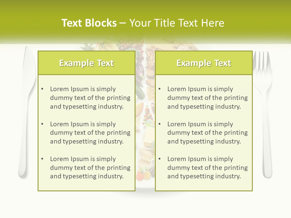 Background Knife Diet PowerPoint Template