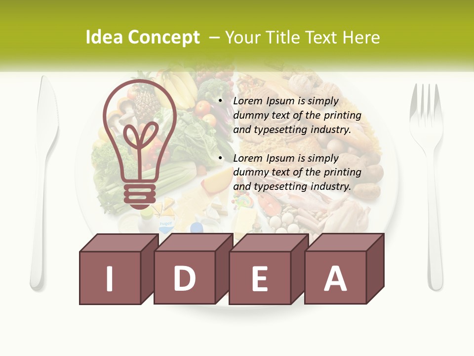 Background Knife Diet PowerPoint Template