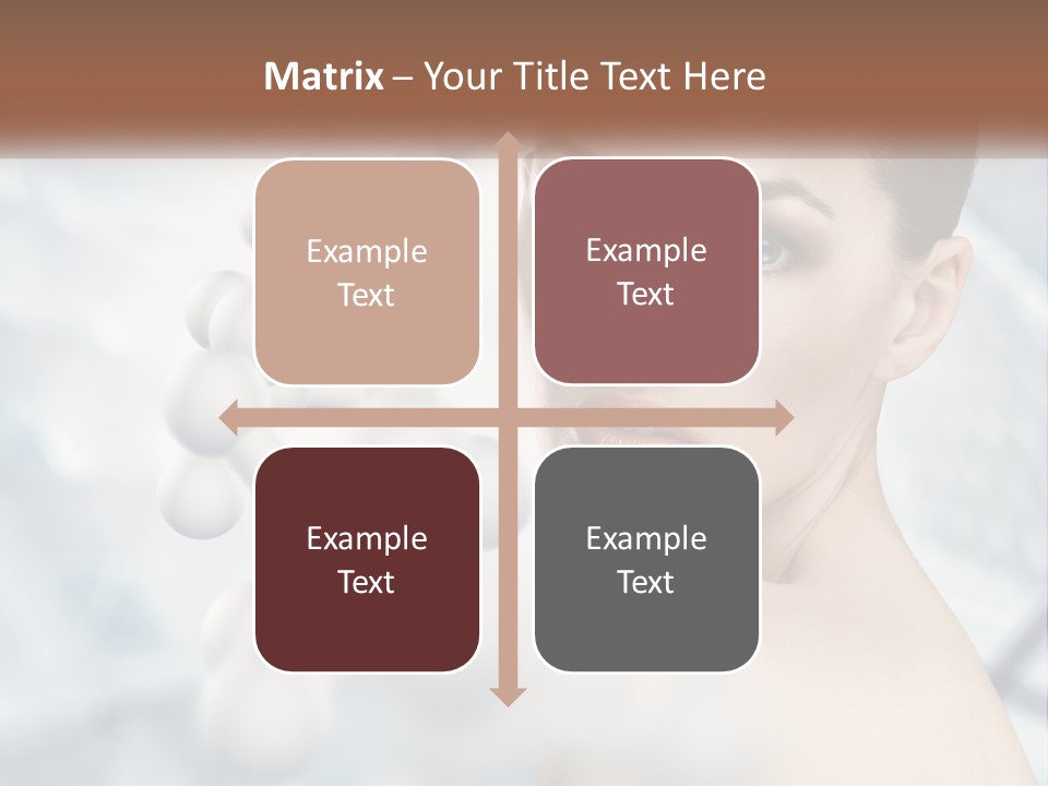 Carefree Shoulder Young PowerPoint Template