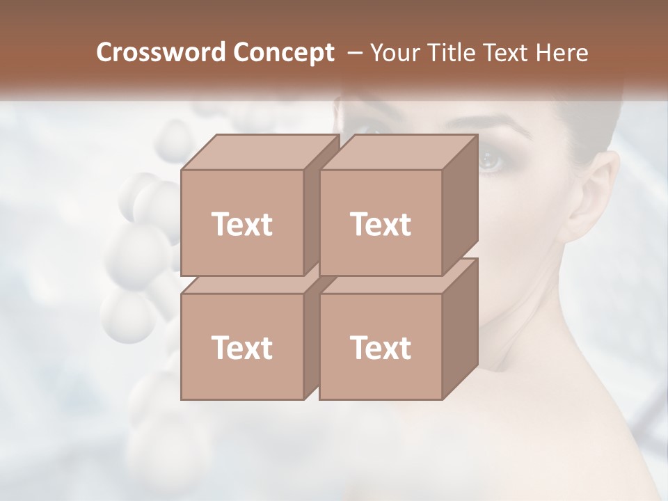 Carefree Shoulder Young PowerPoint Template