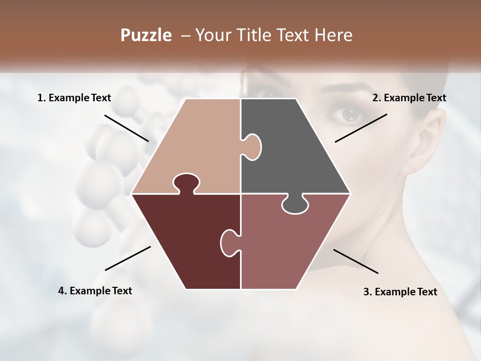 Carefree Shoulder Young PowerPoint Template