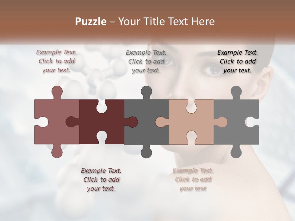 Carefree Shoulder Young PowerPoint Template