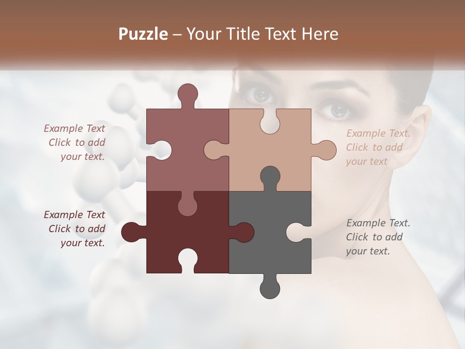 Carefree Shoulder Young PowerPoint Template