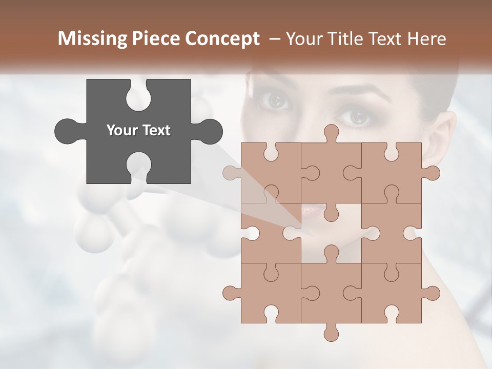 Carefree Shoulder Young PowerPoint Template