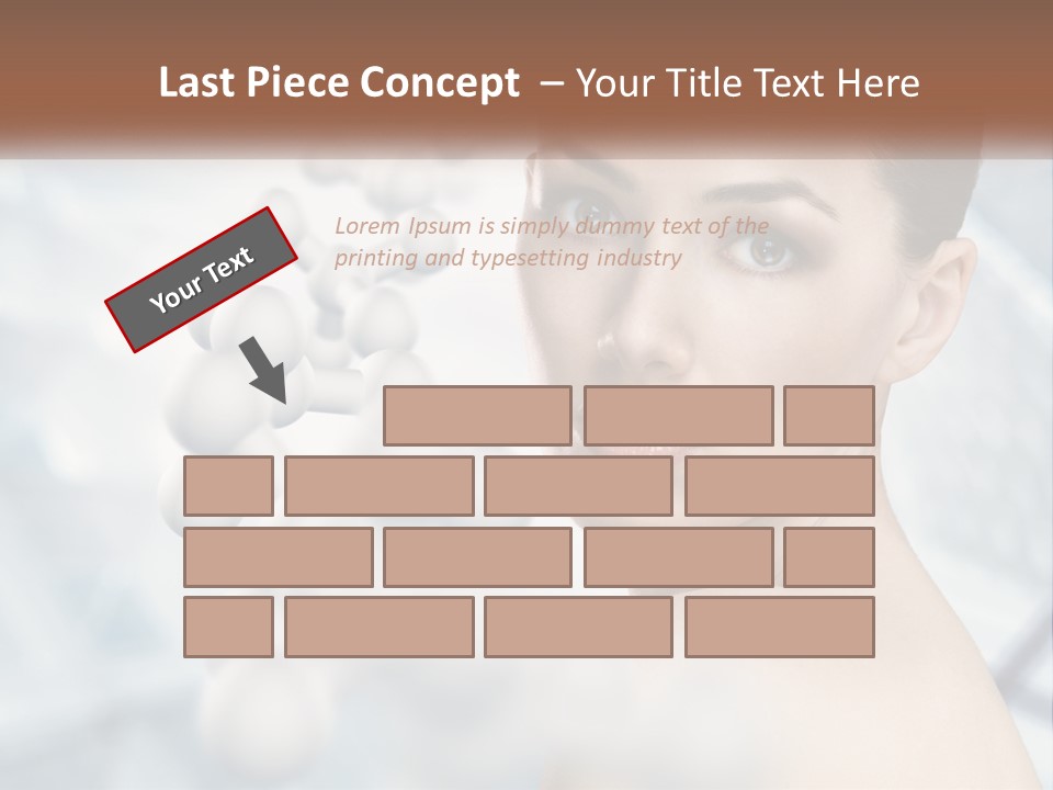 Carefree Shoulder Young PowerPoint Template