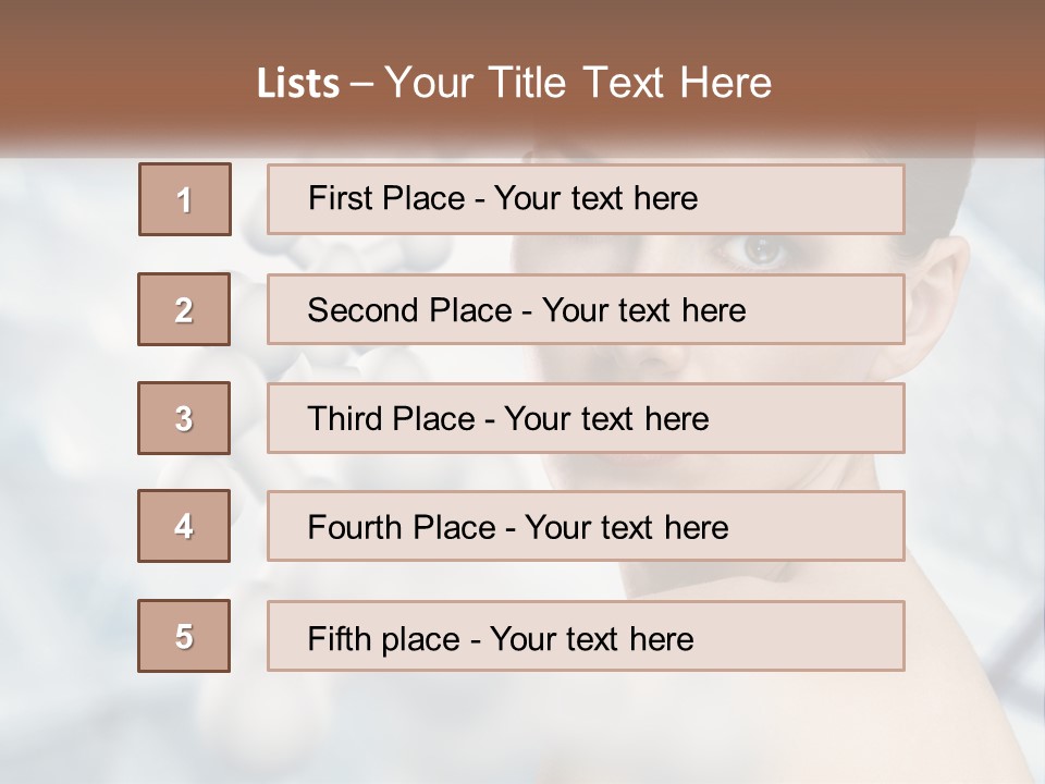 Carefree Shoulder Young PowerPoint Template