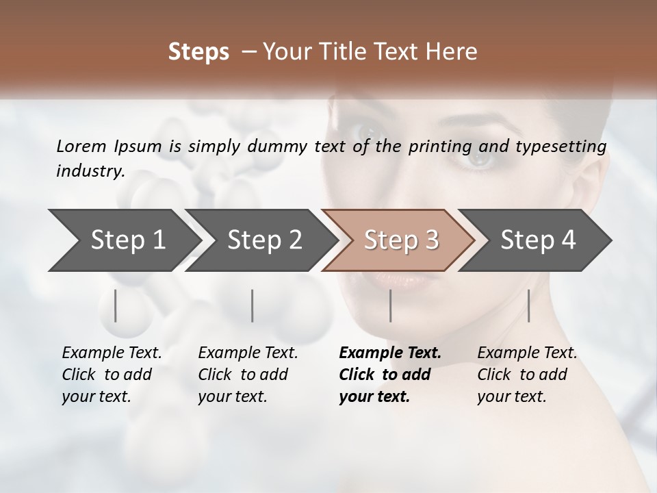 Carefree Shoulder Young PowerPoint Template