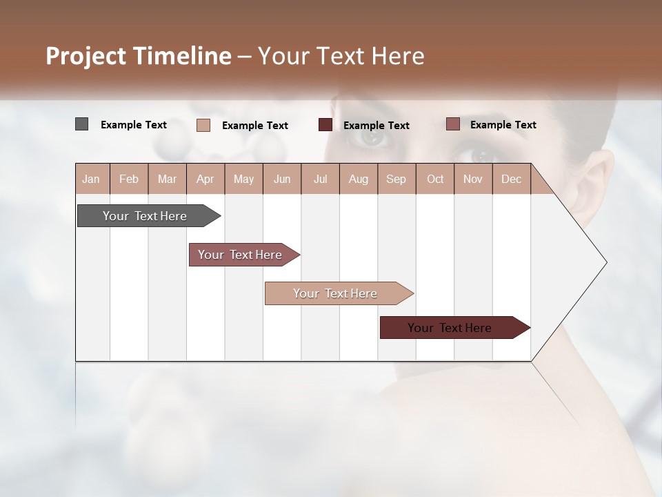 Carefree Shoulder Young PowerPoint Template