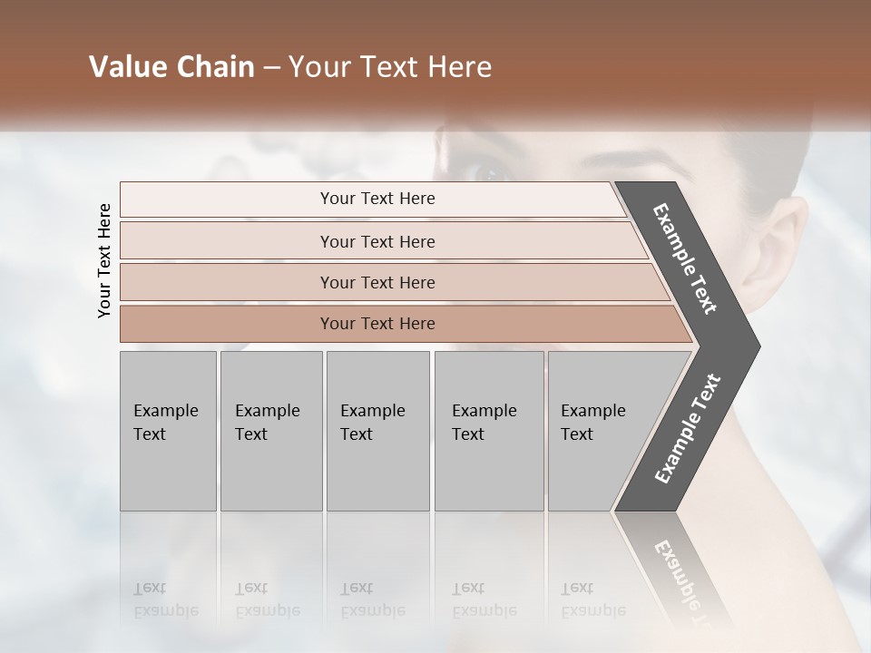 Carefree Shoulder Young PowerPoint Template