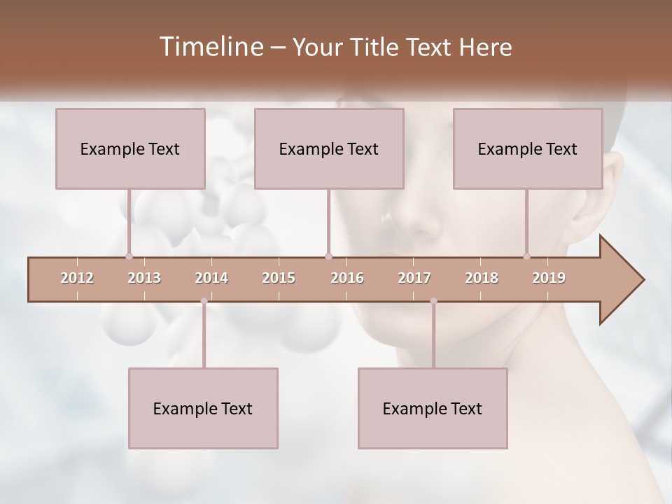 Carefree Shoulder Young PowerPoint Template