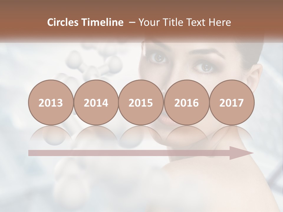 Carefree Shoulder Young PowerPoint Template