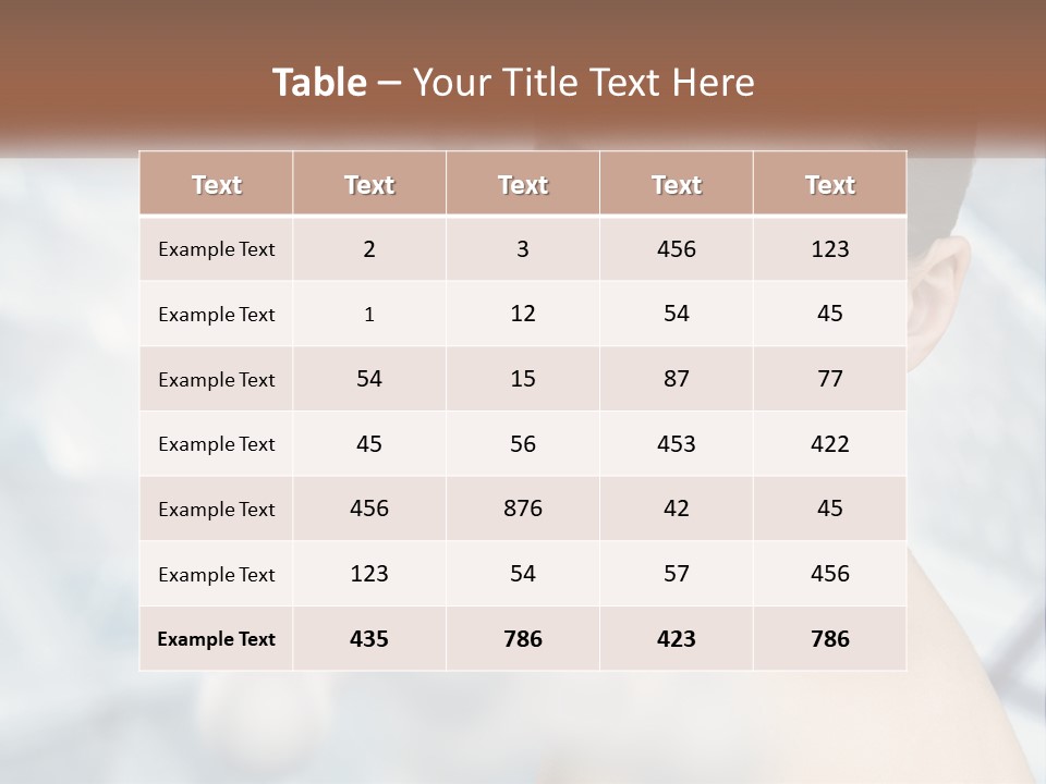 Carefree Shoulder Young PowerPoint Template
