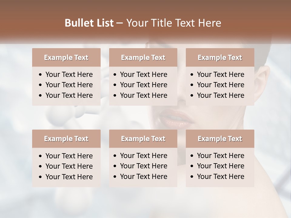 Carefree Shoulder Young PowerPoint Template