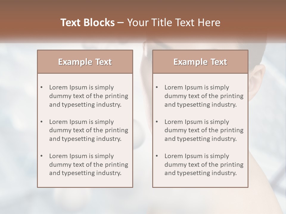Carefree Shoulder Young PowerPoint Template