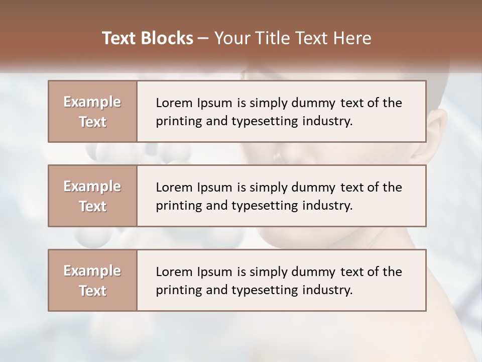 Carefree Shoulder Young PowerPoint Template