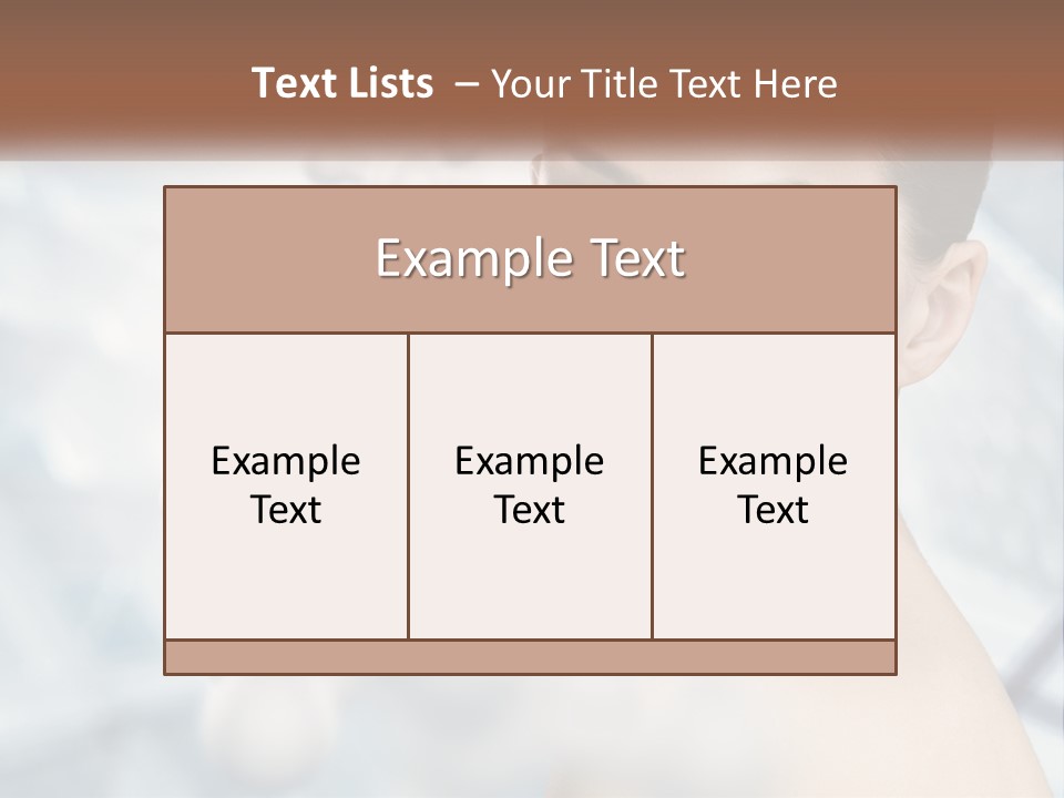 Carefree Shoulder Young PowerPoint Template