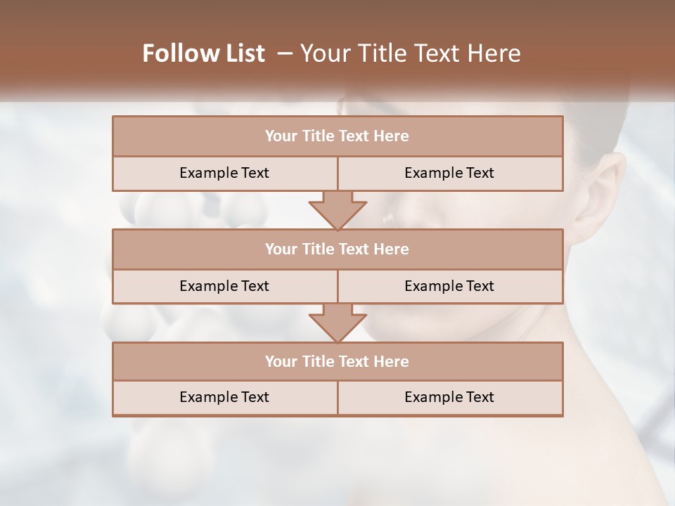 Carefree Shoulder Young PowerPoint Template