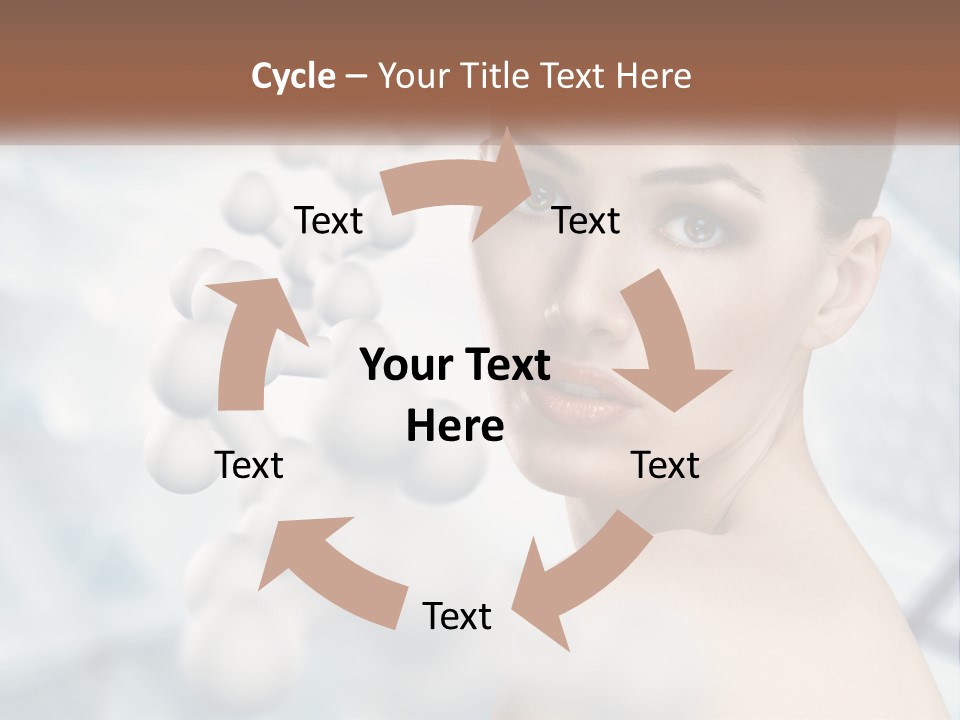 Carefree Shoulder Young PowerPoint Template