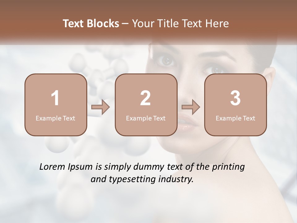 Carefree Shoulder Young PowerPoint Template