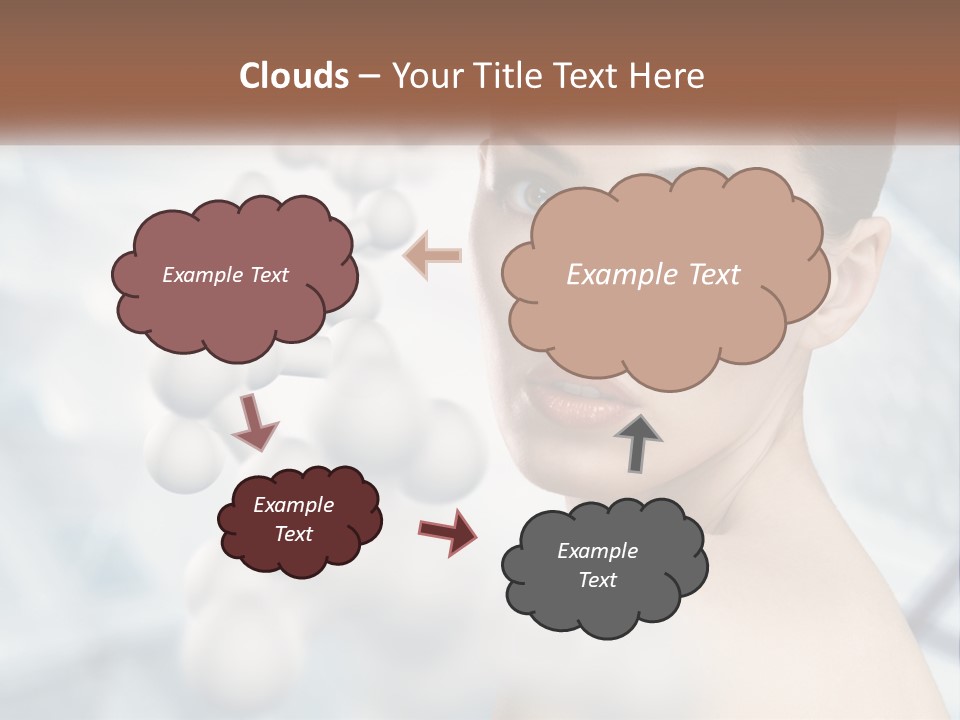 Carefree Shoulder Young PowerPoint Template