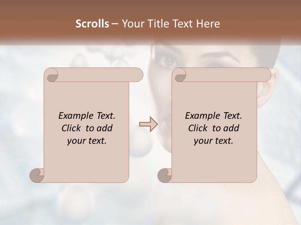 Carefree Shoulder Young PowerPoint Template