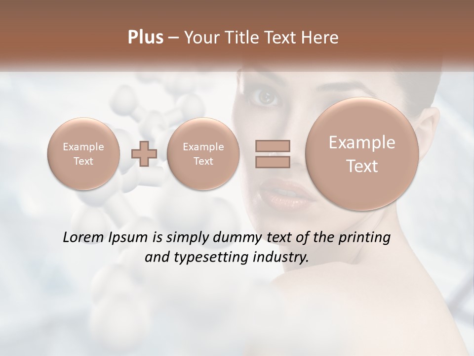 Carefree Shoulder Young PowerPoint Template