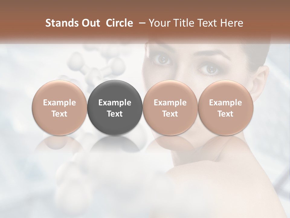 Carefree Shoulder Young PowerPoint Template