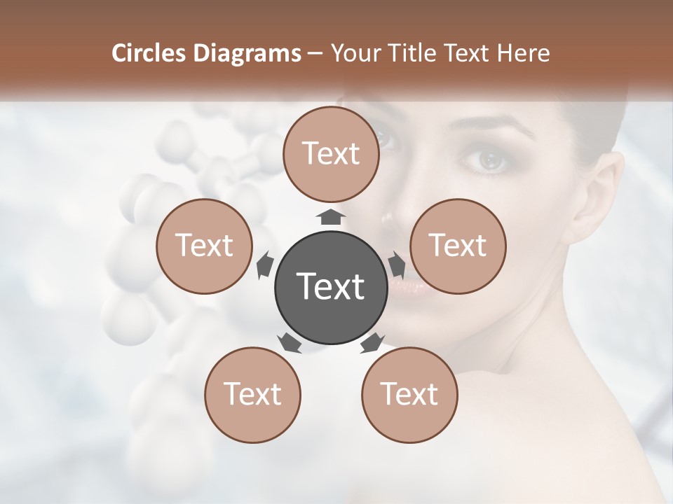 Carefree Shoulder Young PowerPoint Template